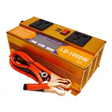 Перетворювач Інвертор 1000W 12V/24V + LCD, золотий