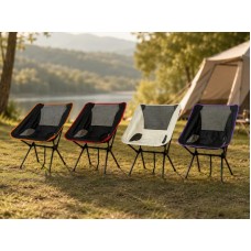 Розкладний компактний стілець KingCamp 56 x 60.5 x 65.5см / Комплектний розкладний стілець / Стілець для риболовлі з чохлом