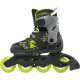 Раздвижные детские ролики Rollerblade Microblade SL размер 28-32 черно-салатовые