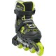 Раздвижные детские ролики Rollerblade Microblade SL размер 28-32 черно-салатовые