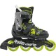 Раздвижные детские ролики Rollerblade Microblade SL размер 28-32 черно-салатовые