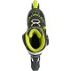 Раздвижные детские ролики Rollerblade Microblade SL размер 28-32 черно-салатовые