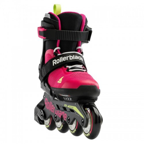 Раздвижные ролики для девочки Rollerblade Microblade 2023 pink-green размер 28-32