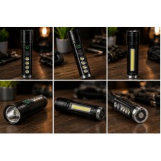 Ручний ліхтарик S 200 / Акумуляторний ліхтарик UKC Luminous S200 / Потужний LED ліхтар