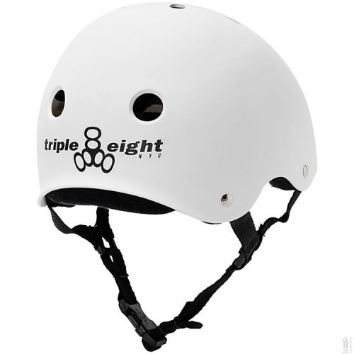 Шлем Triple8 White Sweatsaver Helmet Rubber размер L