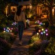Сонячний ліхтар для саду 70см 6 LED / Садовий світильник Світлячок різнобарвний 2шт