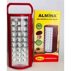 Ліхтар переносний світлодіодний з повербанком ALFARID (Almina) , вбудований акумулятор DL-2424 30000 MAH, 24 LED, ЗУ 220V