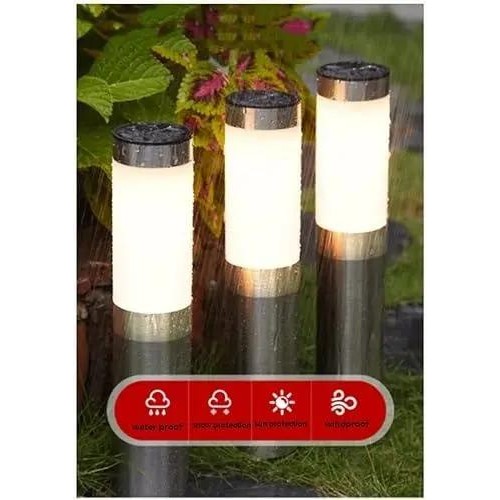 Світильники для газону Warm Solar Pillar Light / Світлодіодний світильник на сонячній батареї / Вуличні ліхтарі-стовпчики Solar 2 шт Світильники для газону Warm Solar Pillar Light / Світлодіодний світильник на сонячній батареї / Вуличні ліхтарі-стовпчики Solar 2 шт