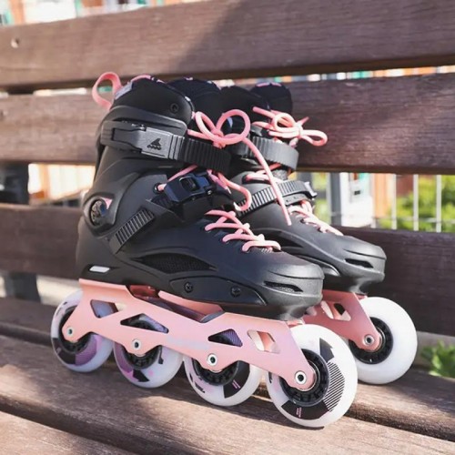 Женские роликовые коньки RB Pro X W 2023 black-rose gold 36.5 размера