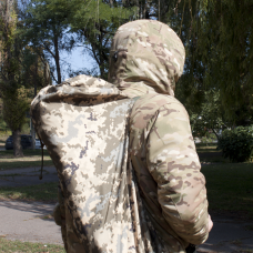 Армійська розкладачка НАТО Стандарт до 200 кг (196×65×47), Піксель + Подушка