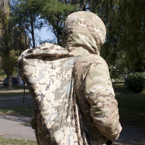 Армійська розкладачка НАТО Стандарт до 200 кг (196×65×47), Піксель + Подушка